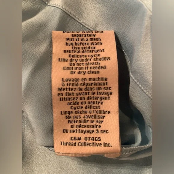 Badgley Mischka Luxury Blue Silk Lounge Set - Picture 11 of 14